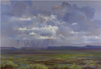 Pat Stelter "Mesa Storm" Watercolor On Paper - Pat Stelter