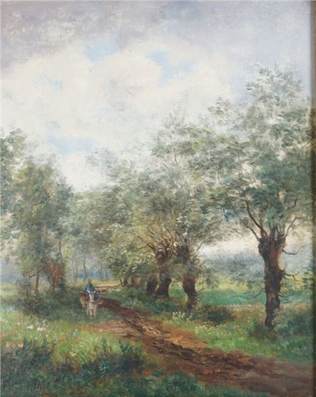 "Paysage aux saules" 1876 - Claude Sébastien Hugard de Latour