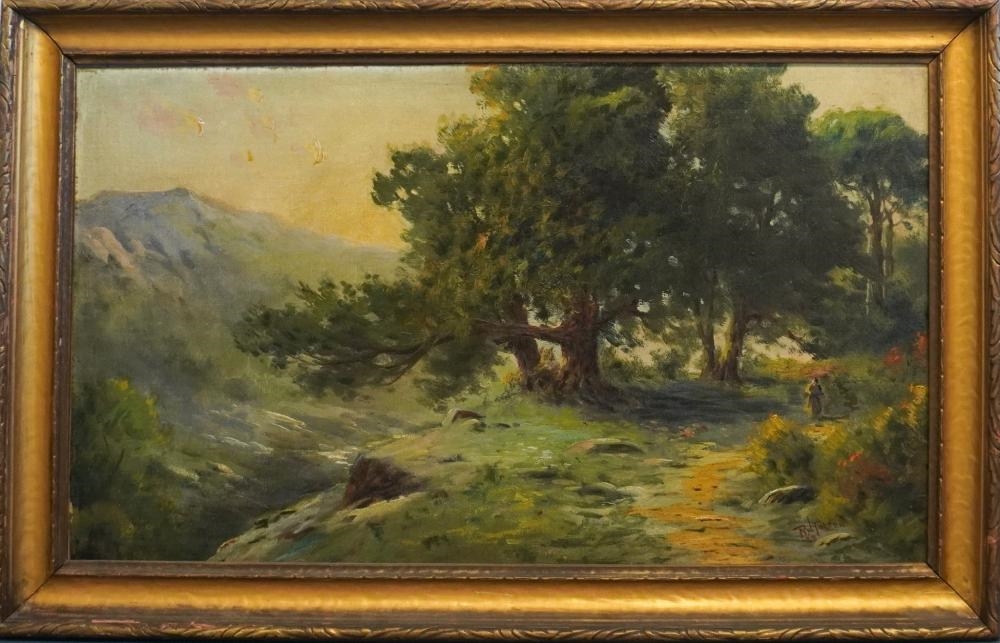 Ralph James Totten | Figure in a Wooded Landscape (1923) | MutualArt