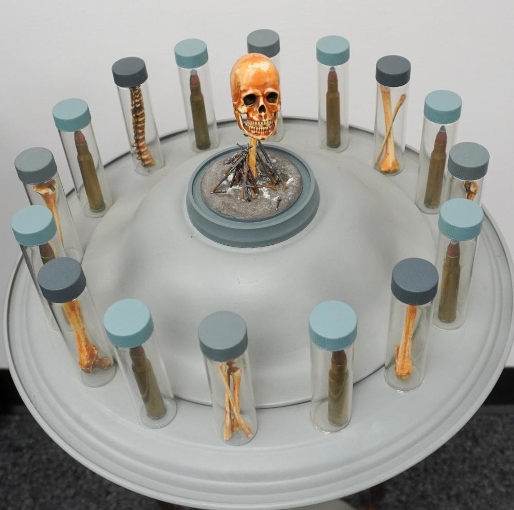 Artwork by Lee Haner, Bonehedge, Made of Mixed Media Sculpture