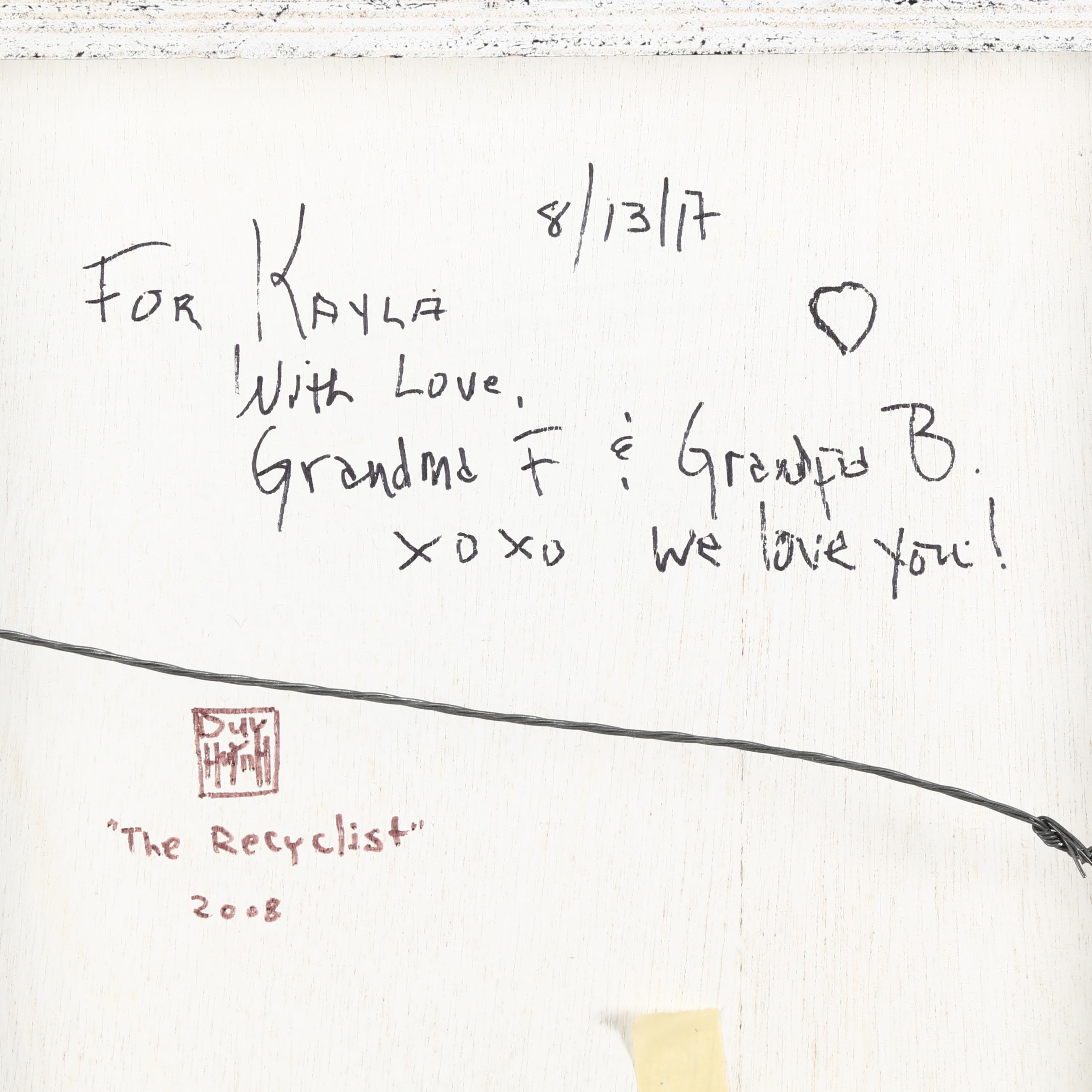 Artwork by Duy Huynh, The Recyclist, Made of Acrylic on wood panel