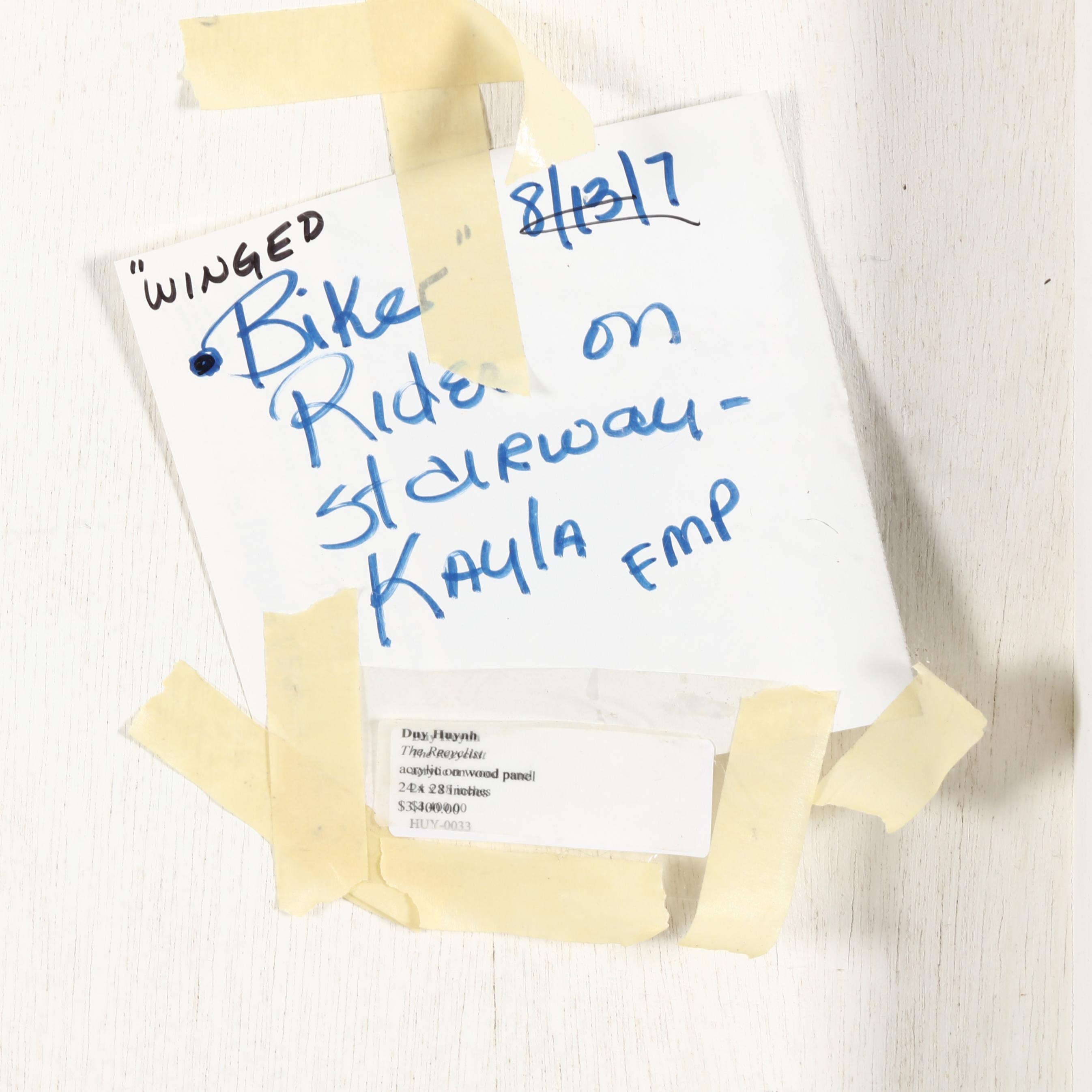 Artwork by Duy Huynh, The Recyclist, Made of Acrylic on wood panel