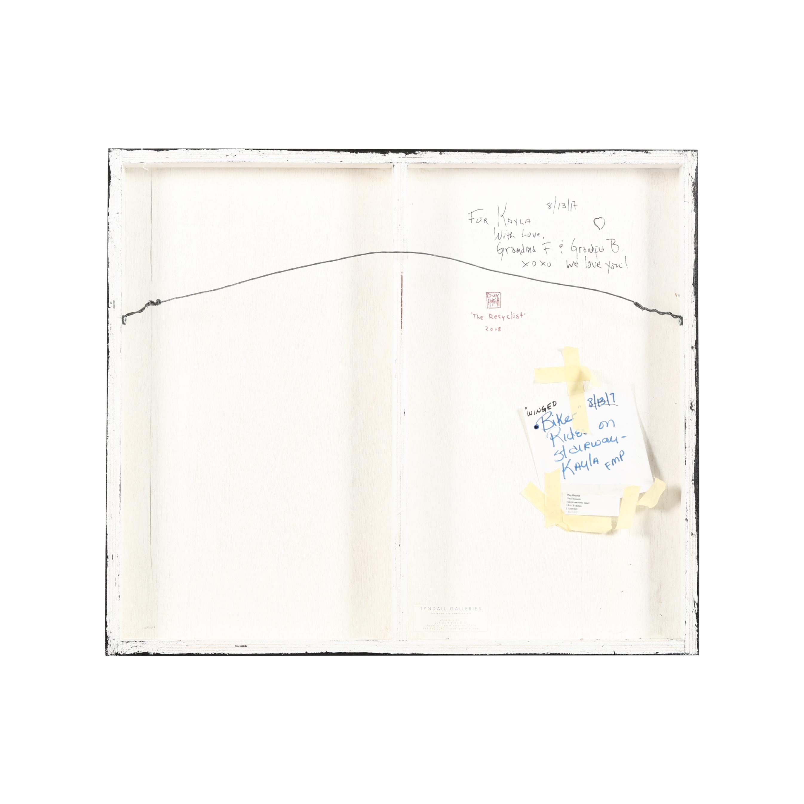 Artwork by Duy Huynh, The Recyclist, Made of Acrylic on wood panel