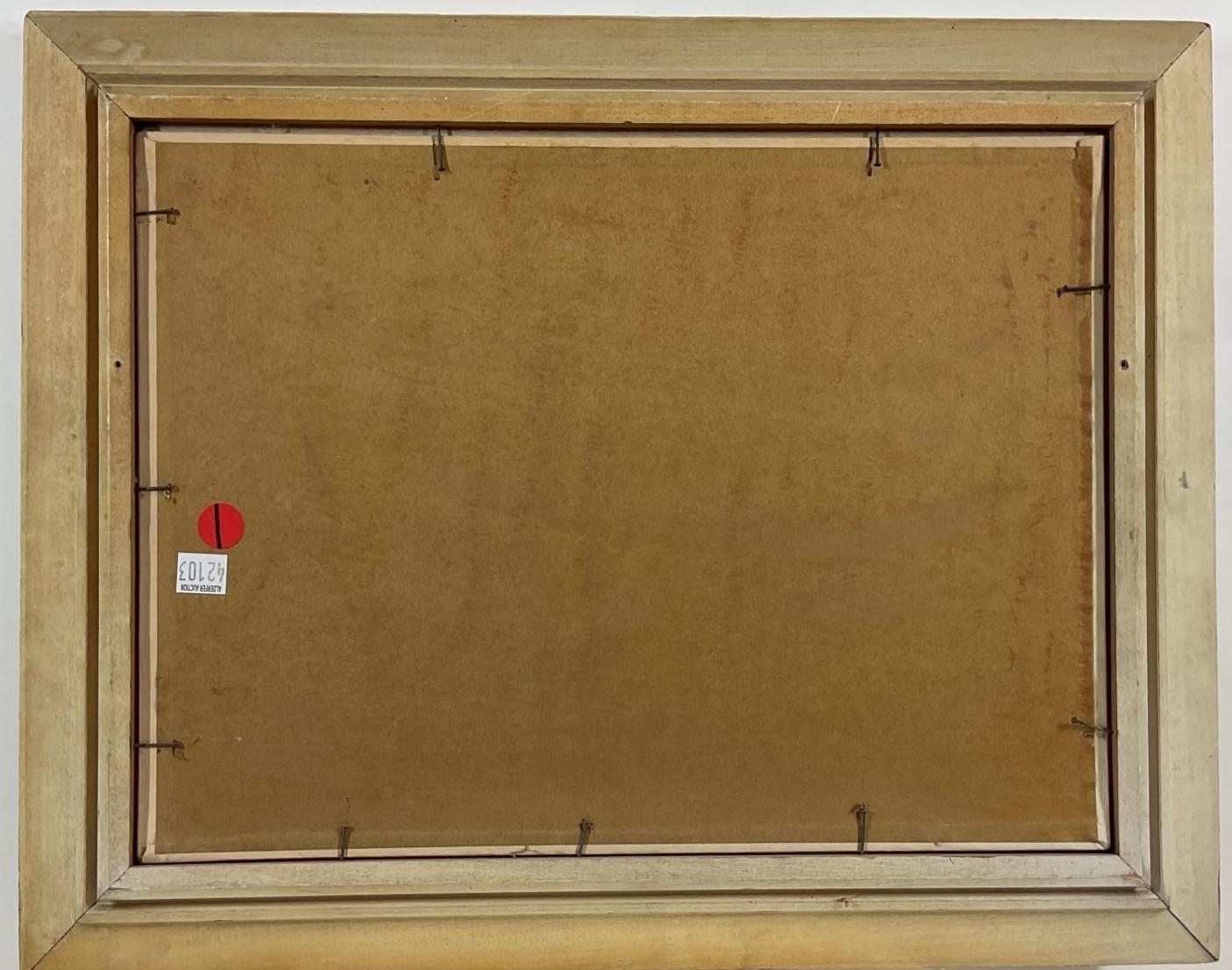 Artwork by Florence Prince Ewing, Snowy winter townscape, Made of Oil on board