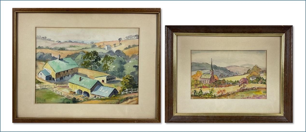 Artwork by Florence Prince Ewing, Rural landscapes, Made of Watercolors