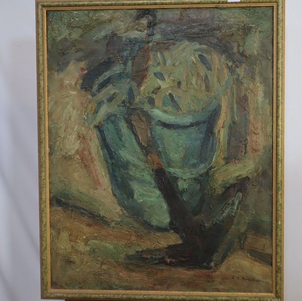 Artwork by Alain Michel Boucher, The bucket of tools, Made of Oil on canvas