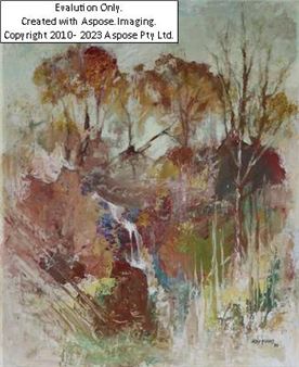 (Salzburg 1908-1999) Herbstliche Landschaft mit Wasserfall - Adolf Fuchs