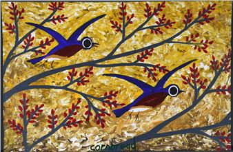 John Cornbread Anderson | Blue Birds | MutualArt