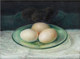 Stilleven met drie eieren - Adri van Dijk