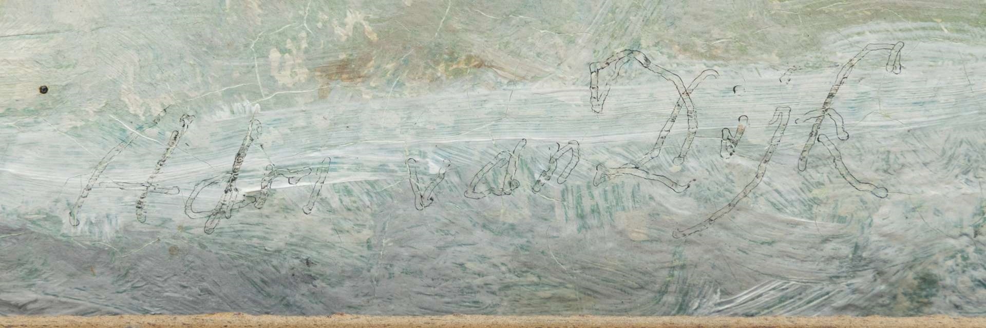 Artwork by Adri van Dijk, Stilleven met drie eieren, Made of oil on panel