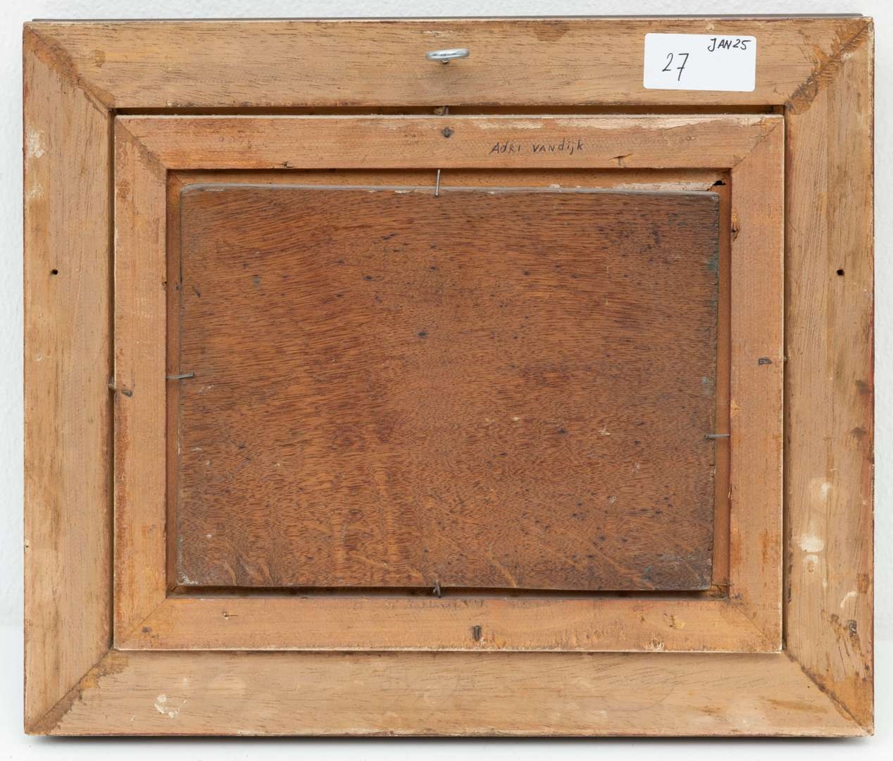 Artwork by Adri van Dijk, Stilleven met drie eieren, Made of oil on panel