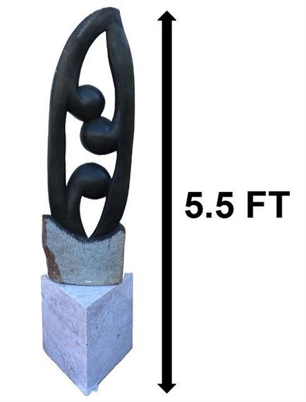 Kefas Muunga (21st Century) Zimbabwe, Shona Stone Sculpture "Spiritual Flower - Kefas Muunga