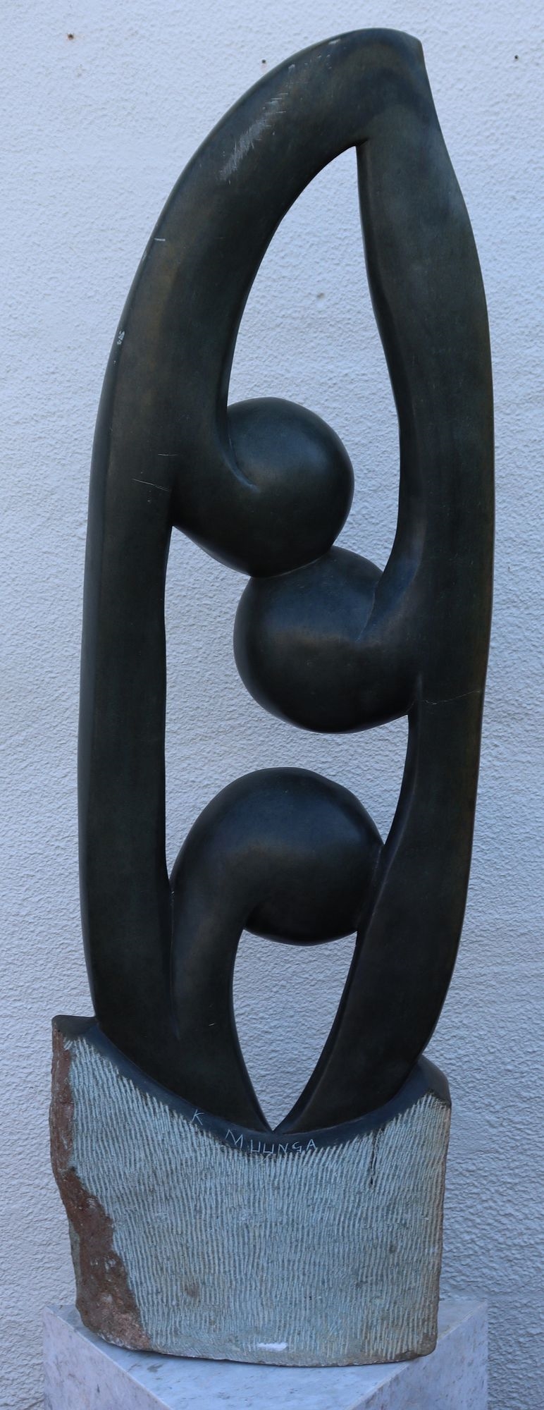 Artwork by Kefas Muunga, Kefas Muunga (21st Century) Zimbabwe, Shona Stone Sculpture "Spiritual Flower, Made of Stone sculpture