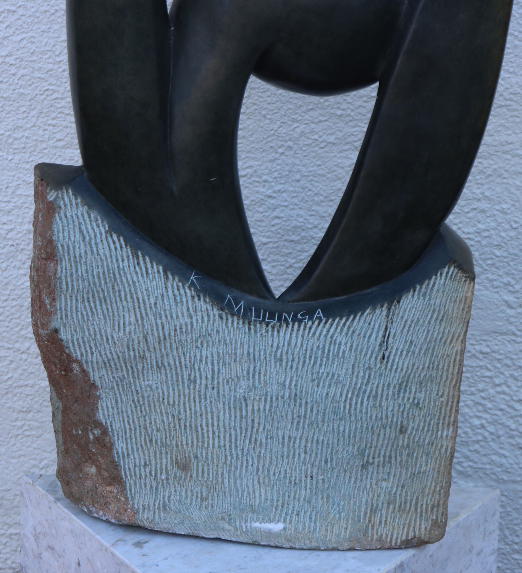 Artwork by Kefas Muunga, Kefas Muunga (21st Century) Zimbabwe, Shona Stone Sculpture "Spiritual Flower, Made of Stone sculpture
