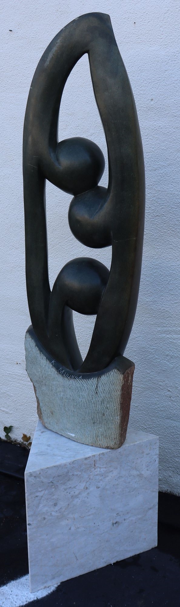 Artwork by Kefas Muunga, Kefas Muunga (21st Century) Zimbabwe, Shona Stone Sculpture "Spiritual Flower, Made of Stone sculpture