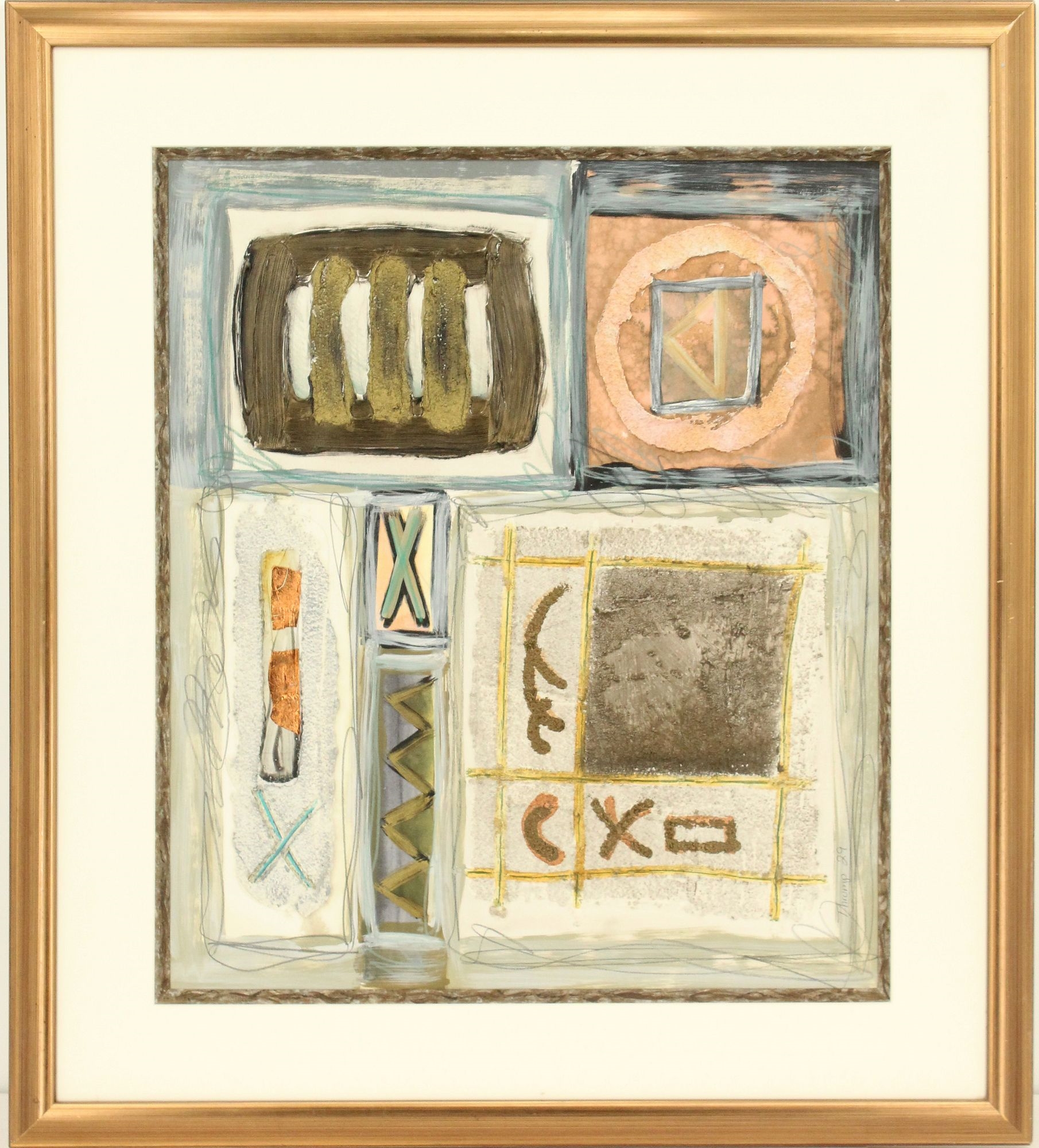 Artwork by Anton Fortescu-smyth, Anton Fortescu Smyth (Born 1936) American, Abstract Mixed Media Painting Titled "Thrump, Made of Mixed Media Painting