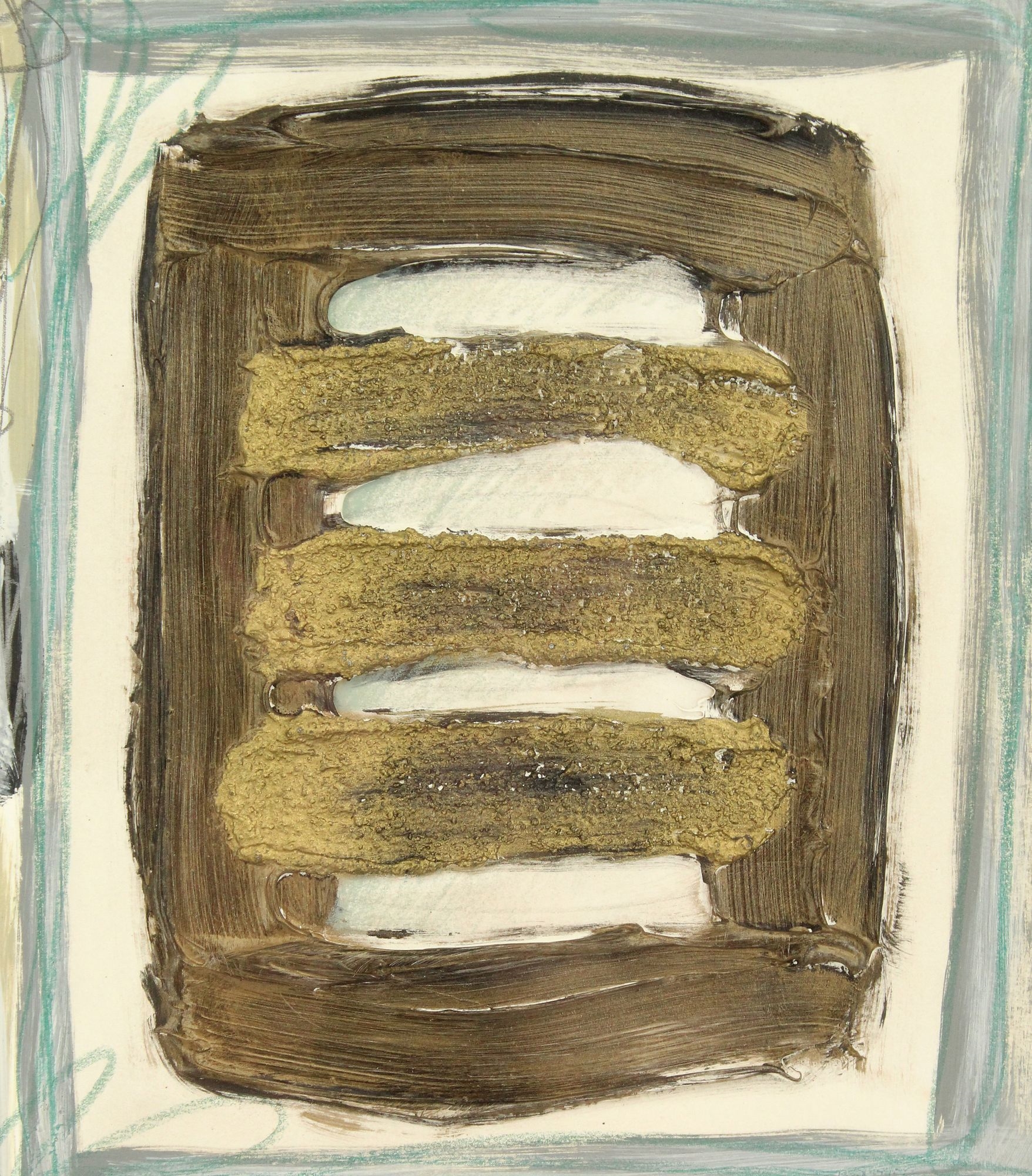 Artwork by Anton Fortescu-smyth, Anton Fortescu Smyth (Born 1936) American, Abstract Mixed Media Painting Titled "Thrump, Made of Mixed Media Painting