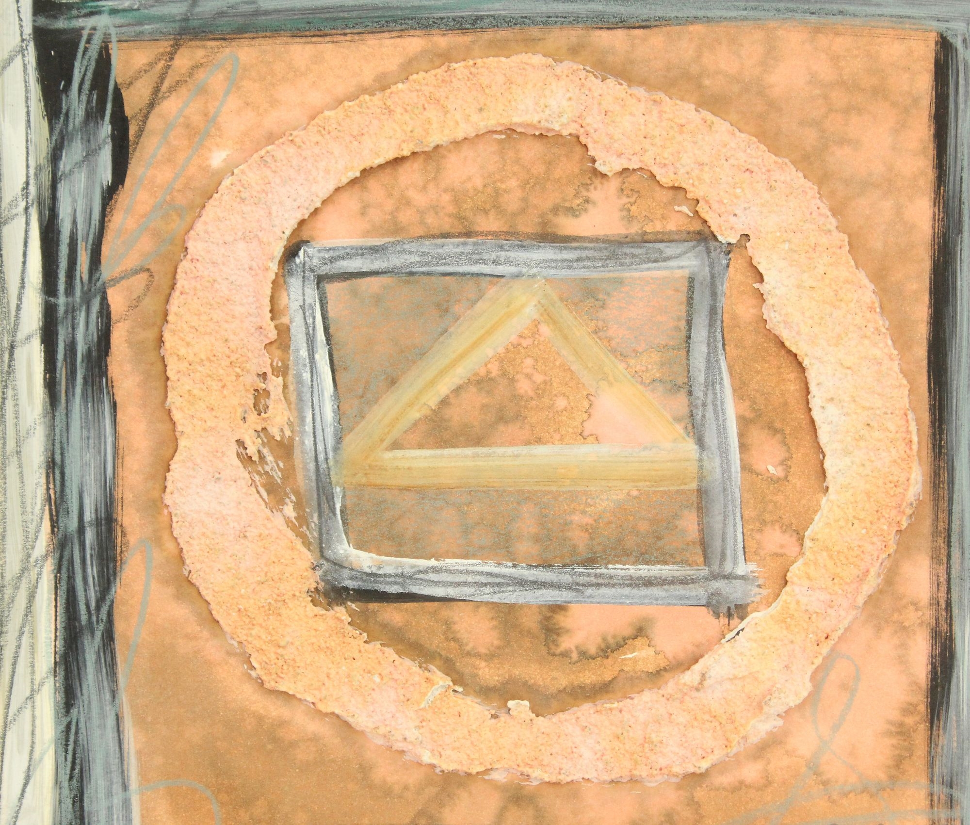 Artwork by Anton Fortescu-smyth, Anton Fortescu Smyth (Born 1936) American, Abstract Mixed Media Painting Titled "Thrump, Made of Mixed Media Painting