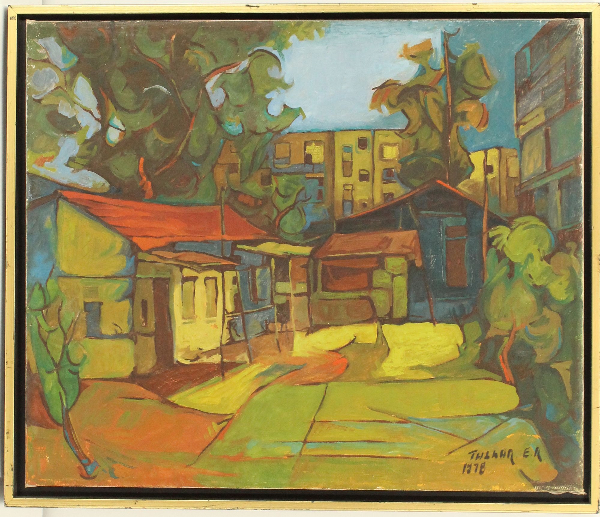 Artwork by Ezra Talker, Ezra Talker (1936-2009) Israeli, Oil on Canvas Painting, Made of Oil on Canvas Painting