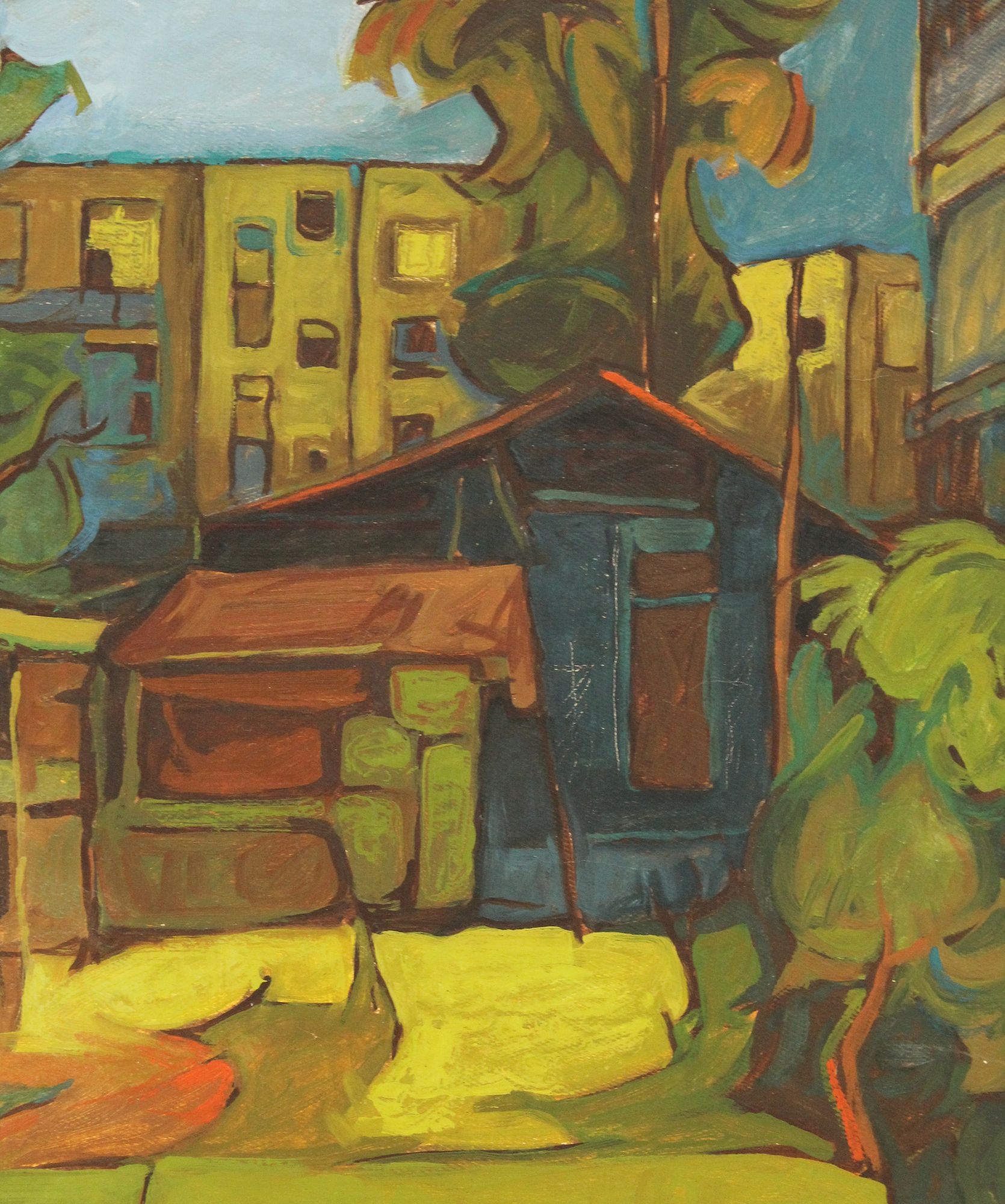 Artwork by Ezra Talker, Ezra Talker (1936-2009) Israeli, Oil on Canvas Painting, Made of Oil on Canvas Painting