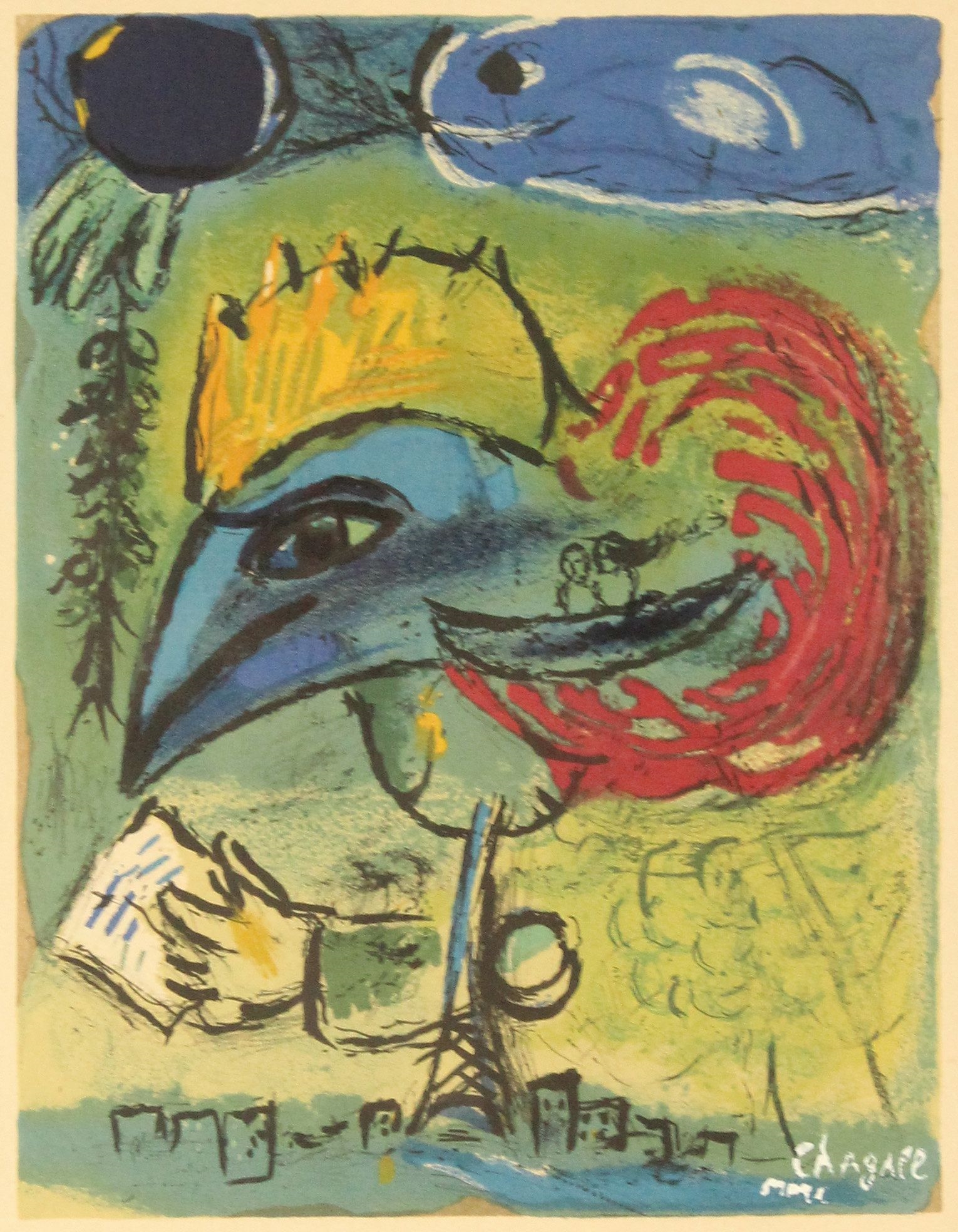 Marc Chagall | Marc Chagall (1887-1985) French, Framed Abstract Modern ...