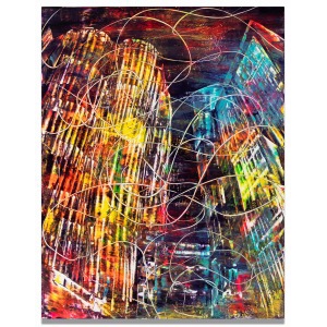 Artwork by Mami Yamasaki, Buildings, Made of Acrylic on canvas