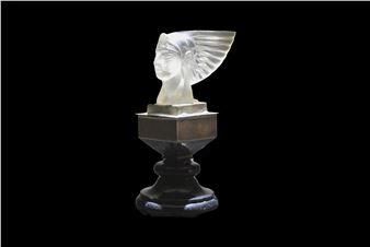 An Art Deco Glass Car Mascot by H Hoffman - H. Hoffman
