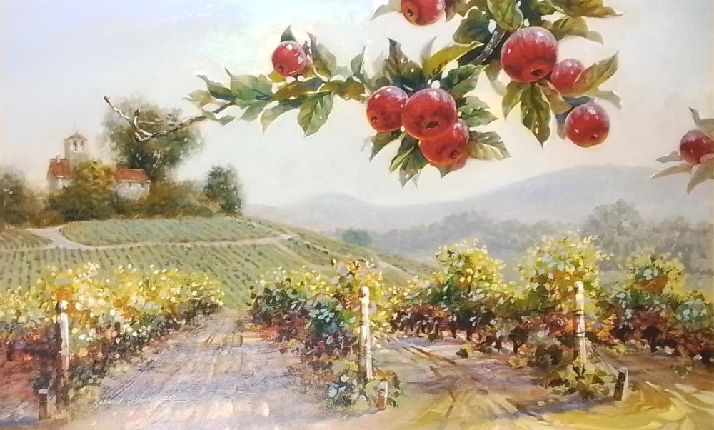 Artwork by Leland D. Beaman, Winery Landscape, Made of Oil On Canvas
