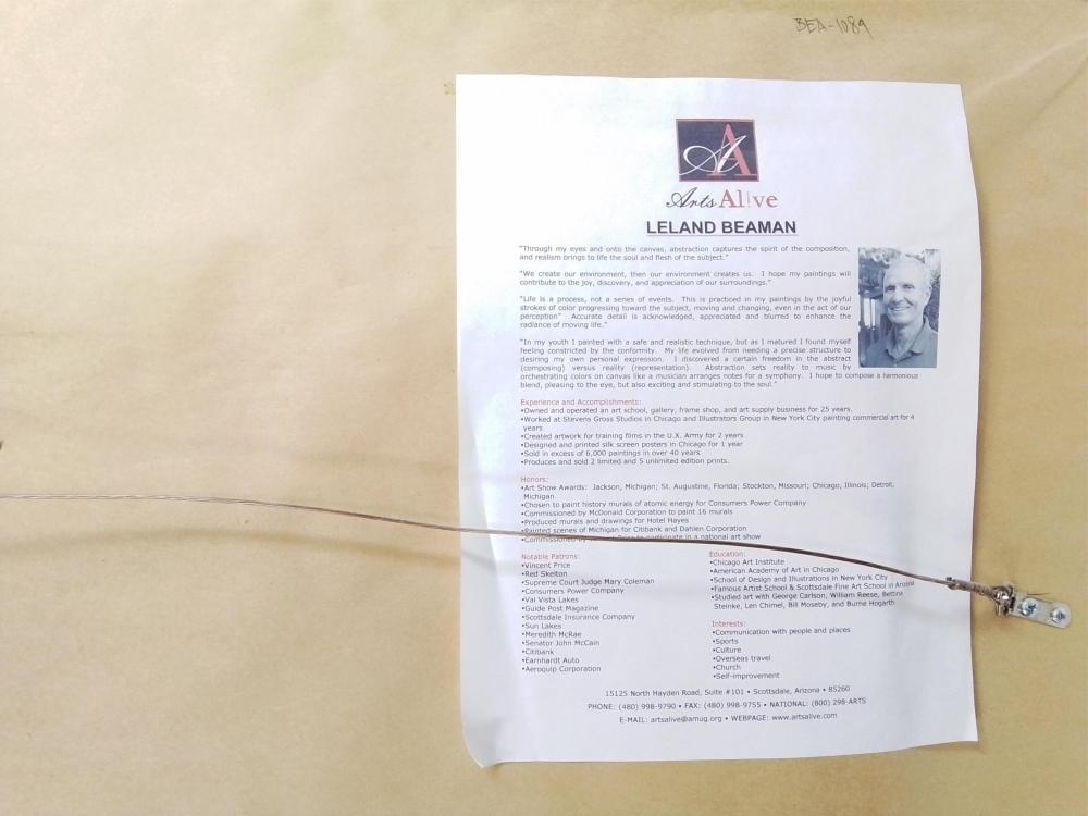 Artwork by Leland D. Beaman, Winery Landscape, Made of Oil On Canvas