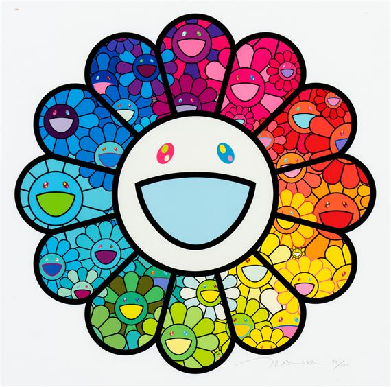 Takashi Murakami | Multicolor Super Flat Flowers (2022) | MutualArt