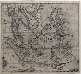 Theodor De Bry's Map of Southeast Asia / Philippines - One of the Rarest Early Maps of the East Indies - Theodor de Bry