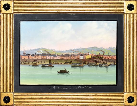 Nicolino V. Calyo Watercolor of Cincinnati on the Ohio River - Nicolino Vicompte Calyo