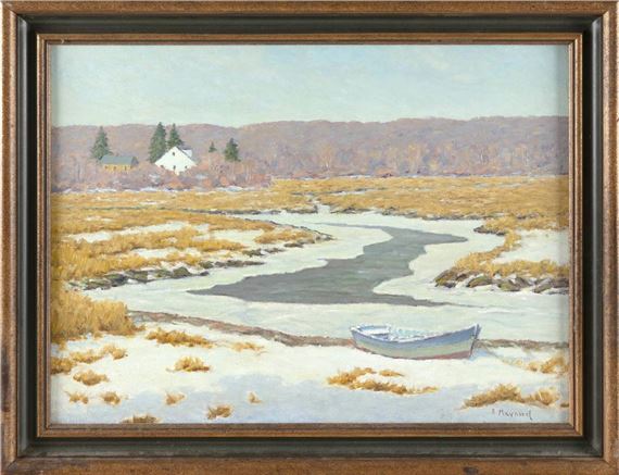 Winter marsh, likely Connecticut by Edwin Maynard