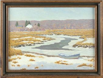 Winter marsh, likely Connecticut - Edwin Maynard