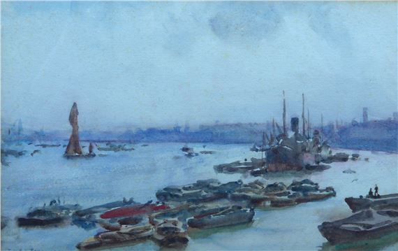 Henry Scott Tuke | HENRY SCOTT TUKE (1858-1929): A watercolour 'From RH ...
