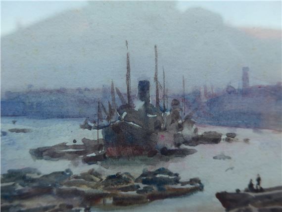 Henry Scott Tuke | HENRY SCOTT TUKE (1858-1929): A watercolour 'From RH ...