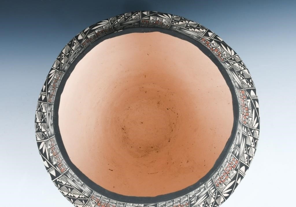 Artwork by Manuel Stevens, LARGE MANUEL STEVENS POLYCHROME ACOMA POT, Made of hand painted