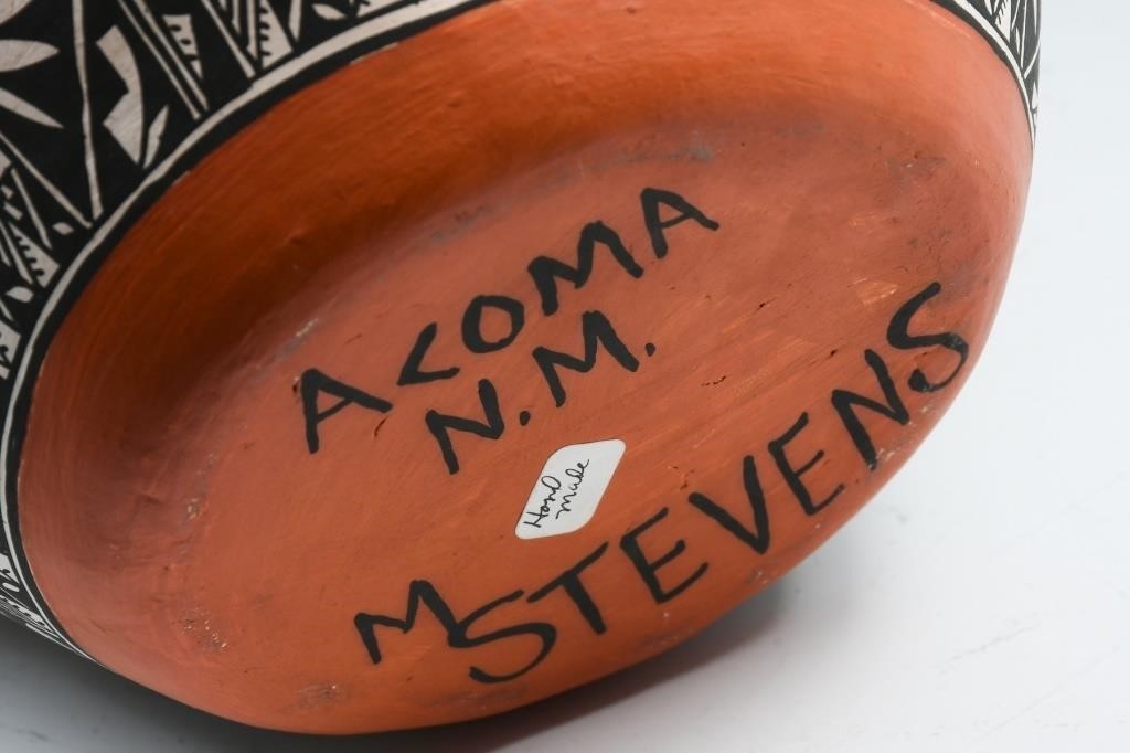 Artwork by Manuel Stevens, LARGE MANUEL STEVENS POLYCHROME ACOMA POT, Made of hand painted