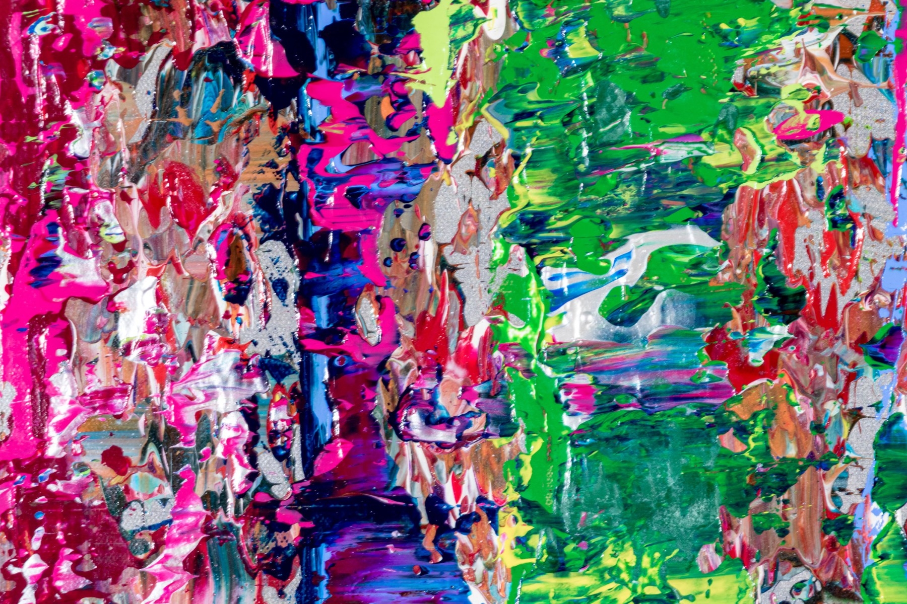 John Fatse | Large Scale Layered Acrylic On Canvas | MutualArt