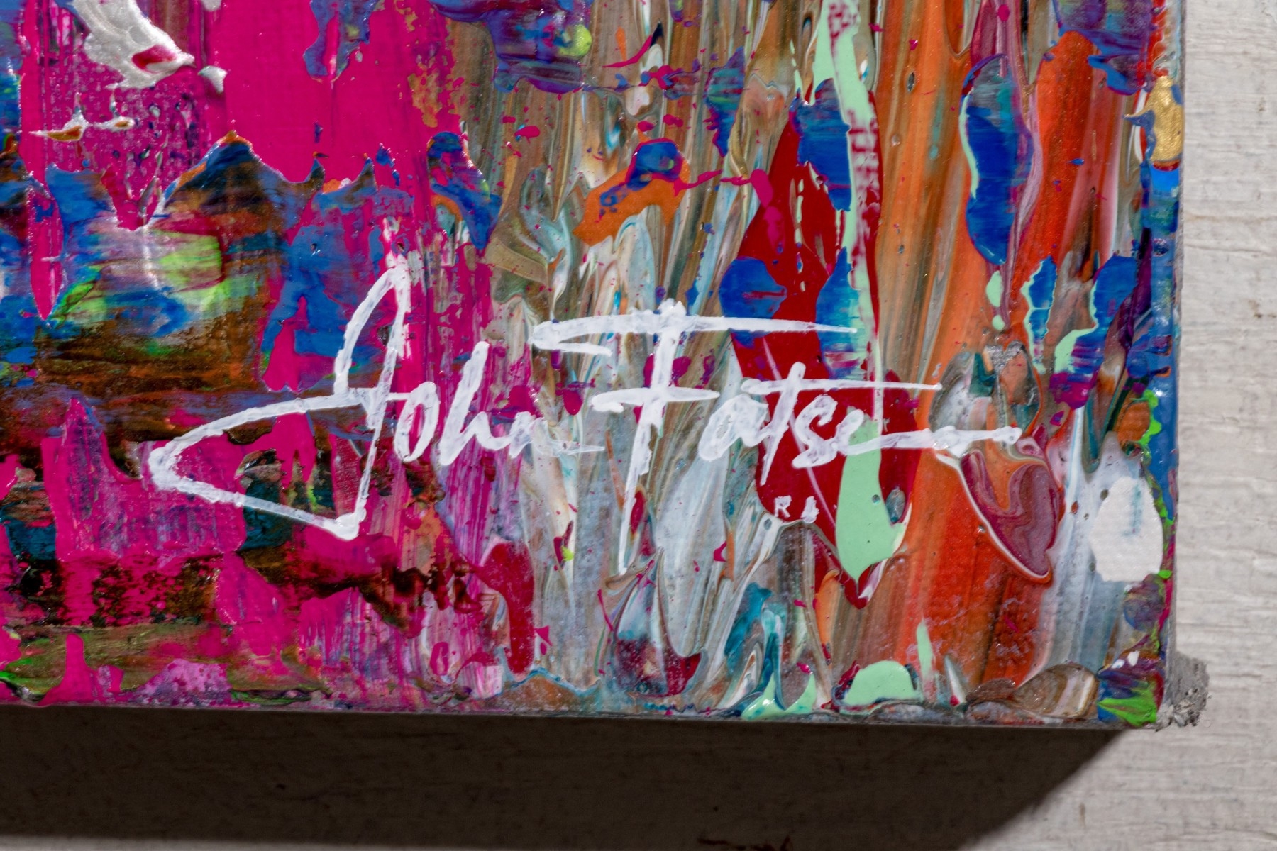 John Fatse | Large Scale Layered Acrylic On Canvas | MutualArt