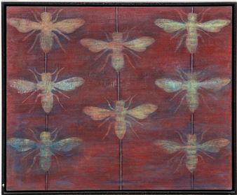 20-21st Century) Oil And Wax On Panel - Diane Horton