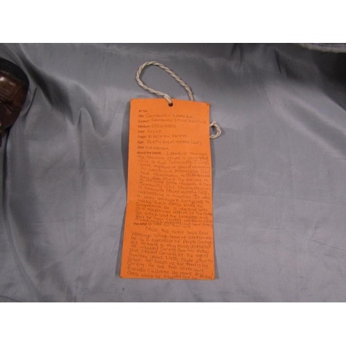 Artwork by Musa, Samburu chief resting, Made of carved wood