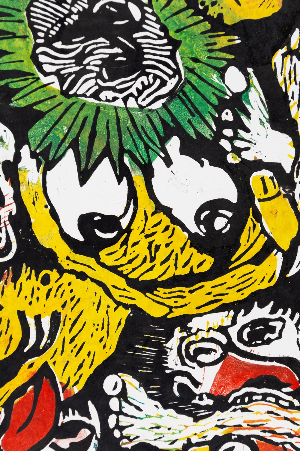 Artwork by Janusz Akerman, Baricaded from Year 1981, Made of linocut/paper