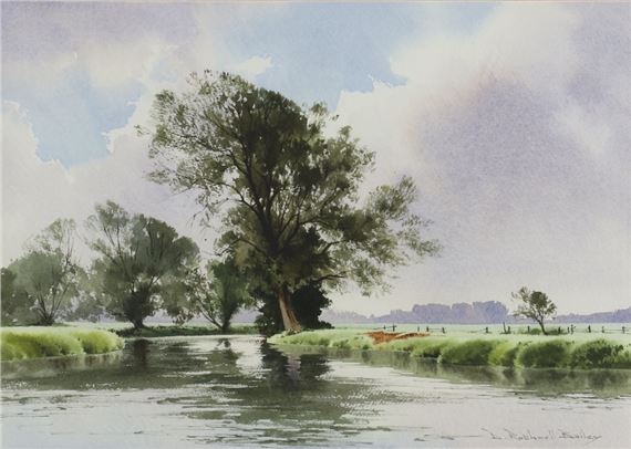 River landscape by Dennis Rothwell Bailey