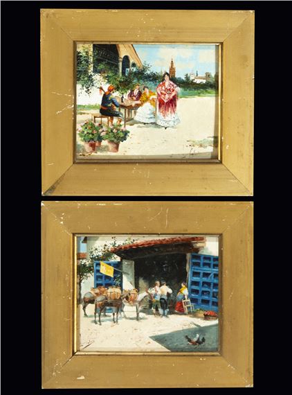 - Pareja de escenas andaluzas - Lucas Velez