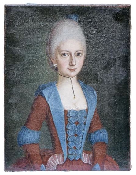 Ris, Cyriakus: Kleines Bildnis einer adeligen Dame by Cyriakus Ris, 1772