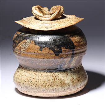 studio art pottery vessel with lid - Dan Edler