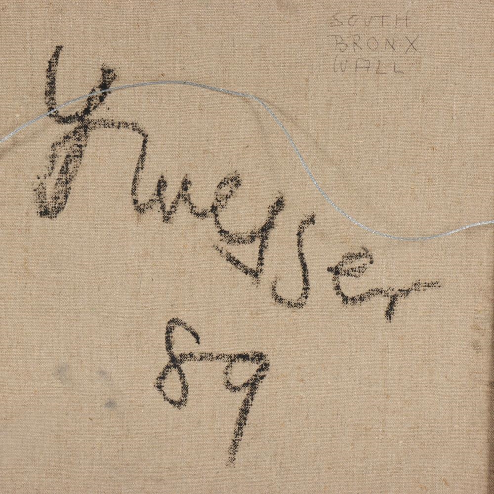 Artwork by Yvonne Wesser, South Bronx Wall, 1989, Made of oil on canvas