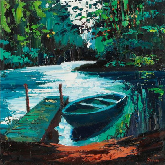 Lot 193 - Lynn Rodgie, 'BOWHILL ROWBOAT' by Lynn Rodgie