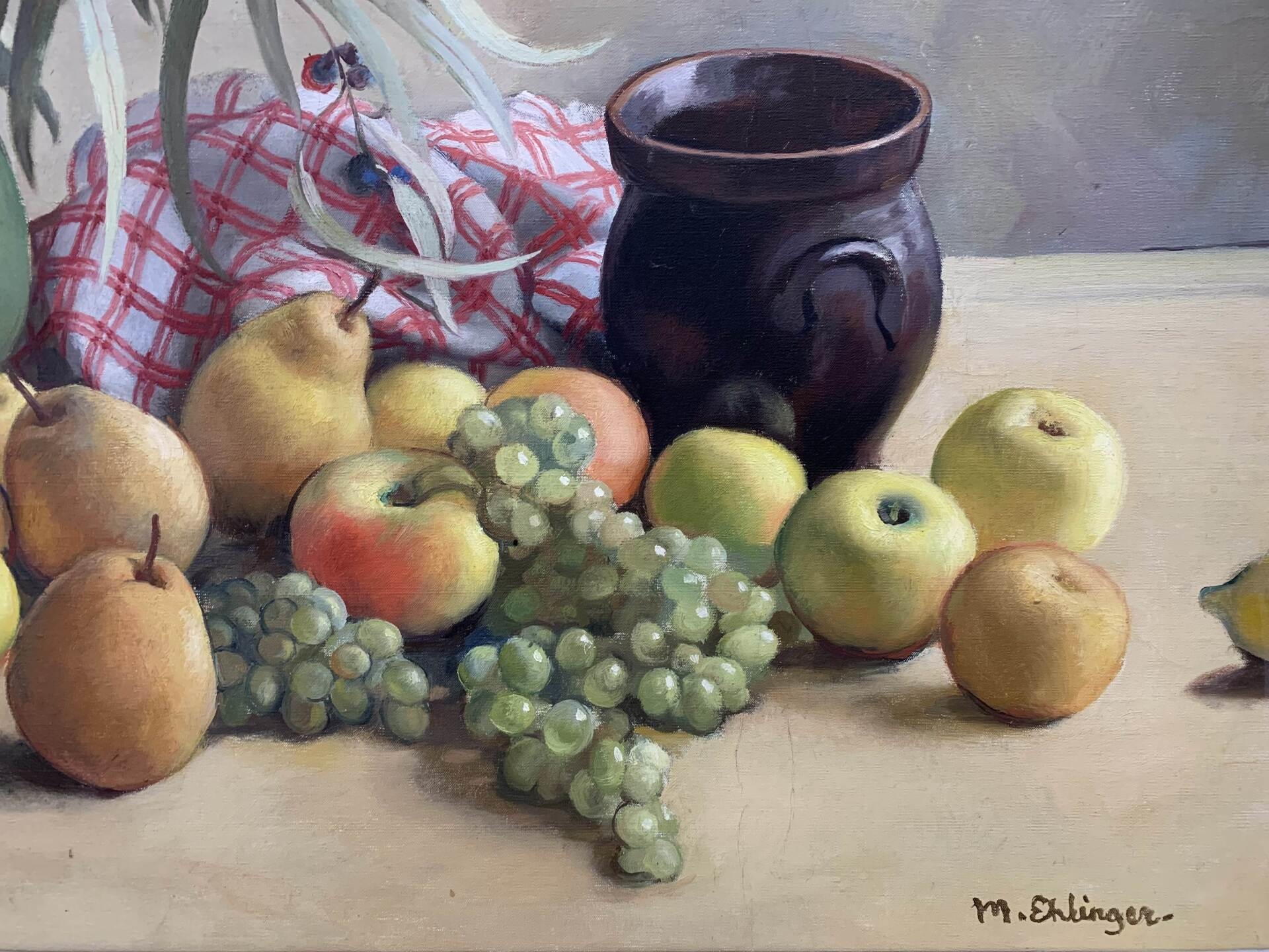 Maurice Ehlinger | Nature morte aux fruits HST | MutualArt